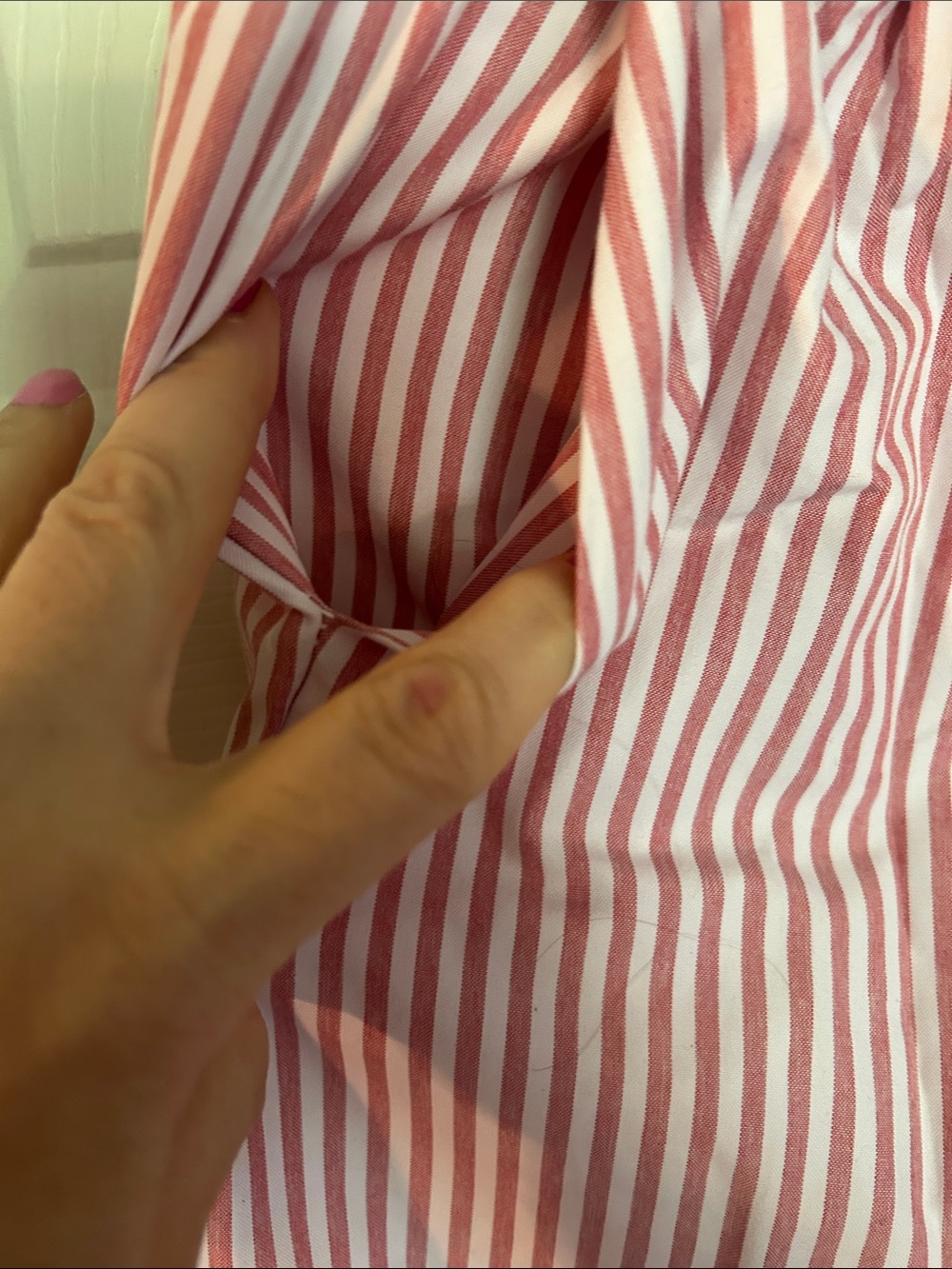 Lomon Pink & White Striped Wide-Leg Pants - Picture 3 of 6